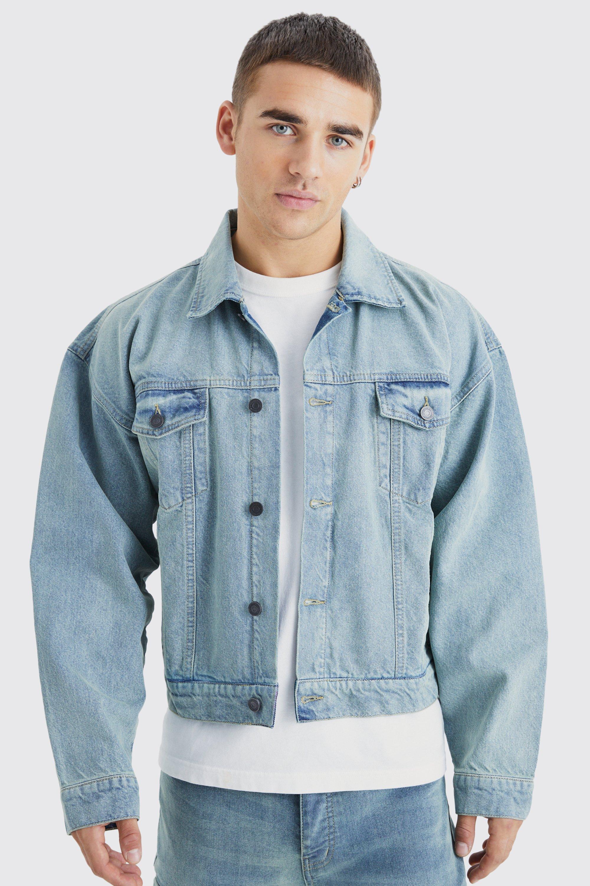 Boxy Fit Denim Jacket boohooMAN